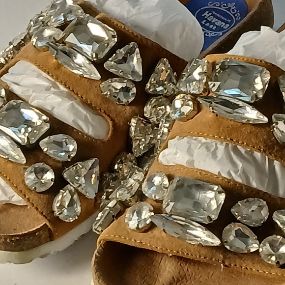 Jeffrey Campbell Tan Sandals with Silver Embellishments - Picture 3 of 8